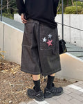 星星貼布大短褲