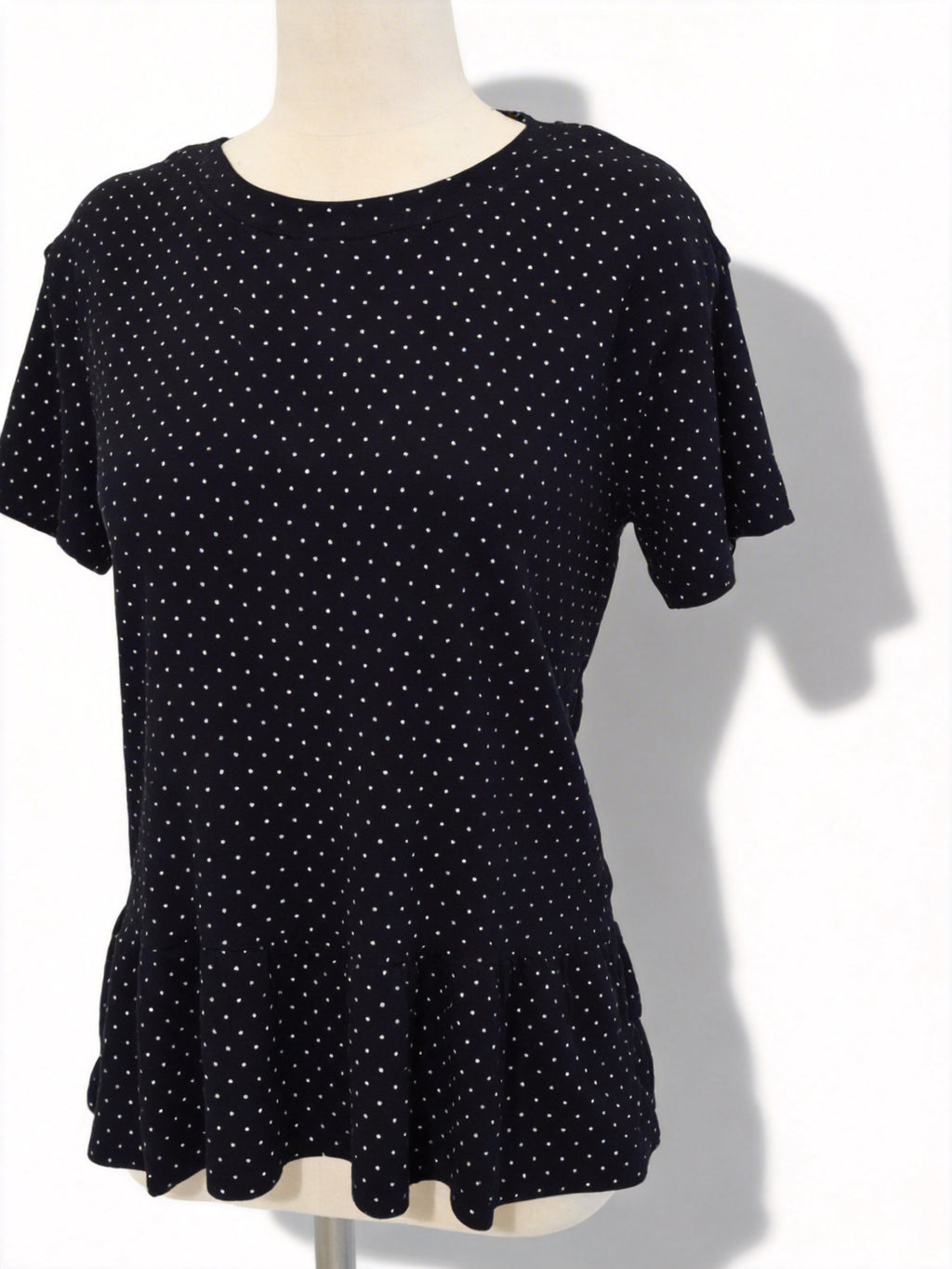短袖圓點茱蒂荷葉邊T-shirt (4 COLOURS)