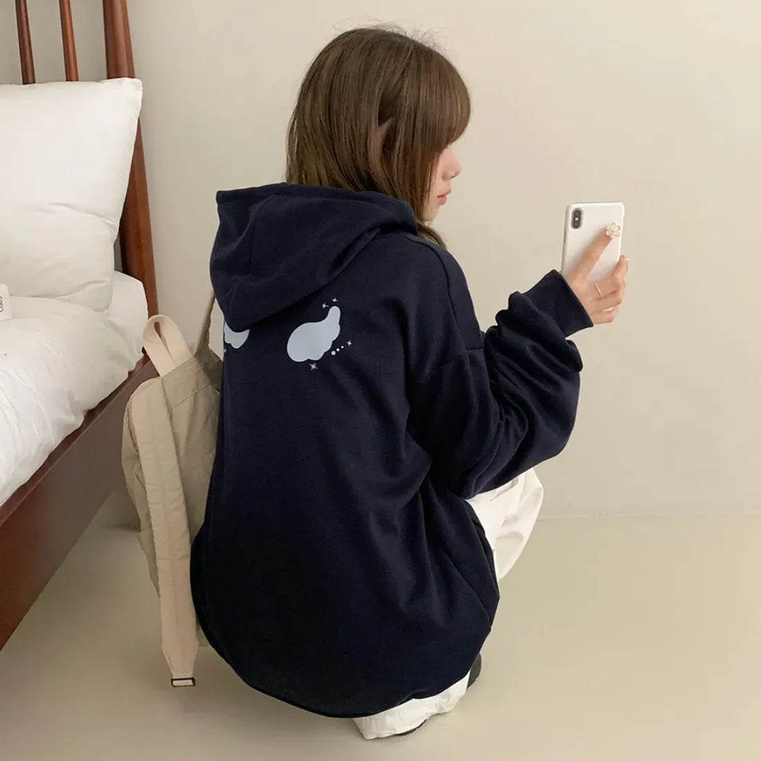 韓國東大門天使翼連帽HOODIE 春裝薄料 (5 COLOURS) 男女同款