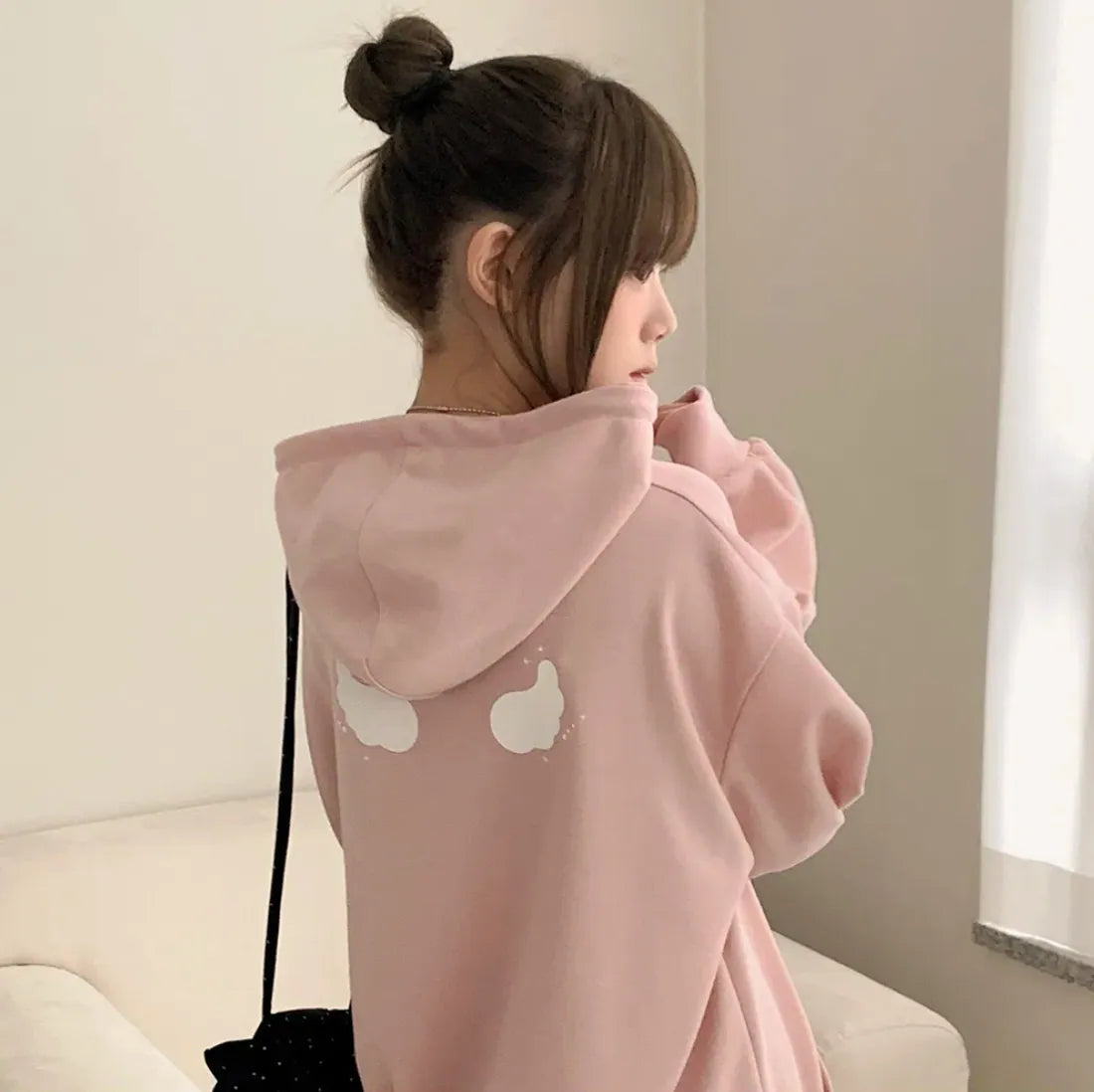 韓國東大門天使翼連帽HOODIE 春裝薄料 (5 COLOURS) 男女同款