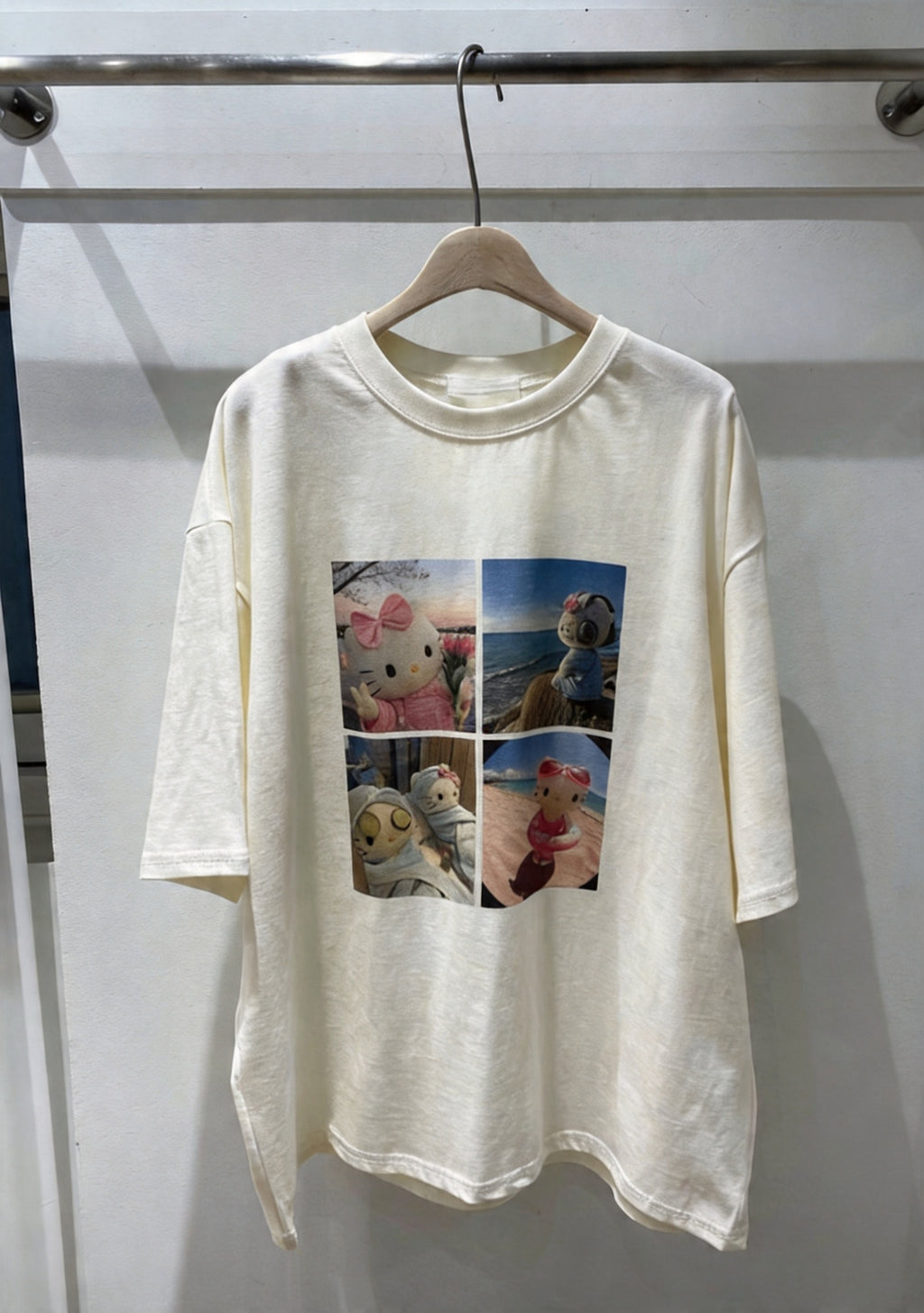 貓咪寬鬆短袖T-shirt (2 COLOURS)