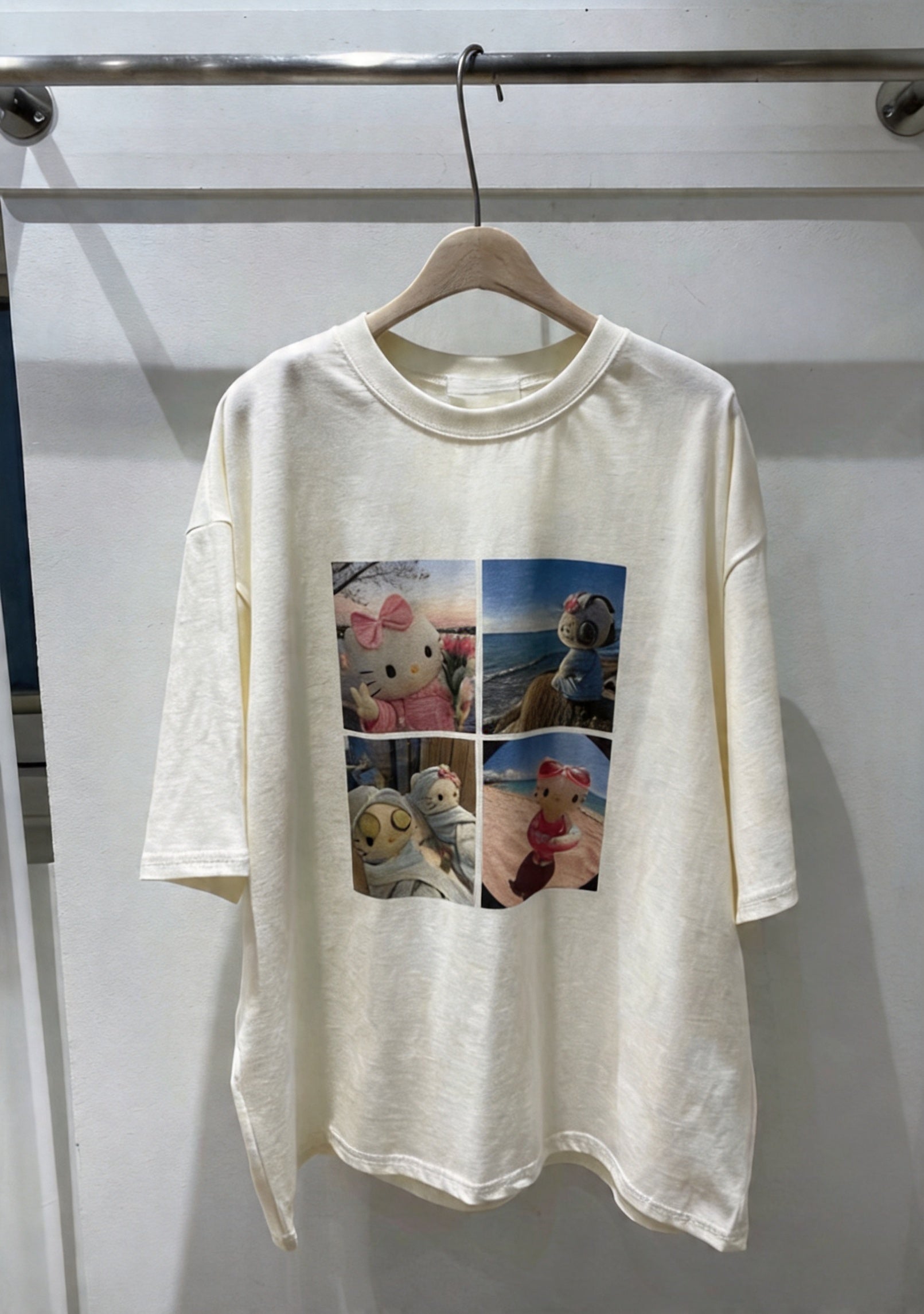 貓咪寬鬆短袖T-shirt (2 COLOURS)