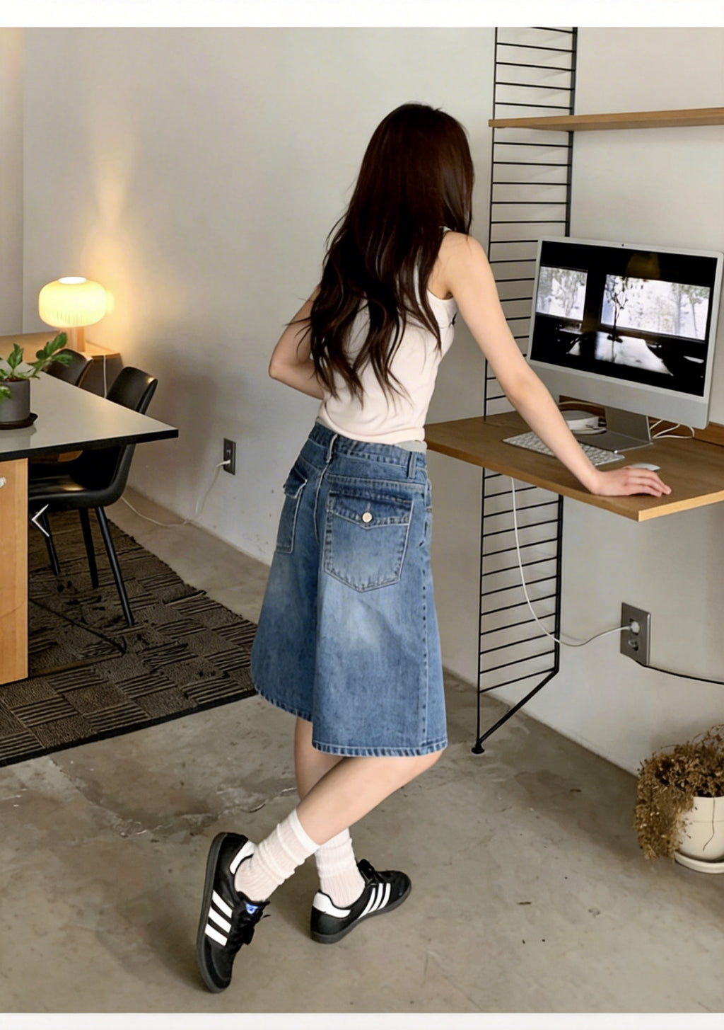 韓國自家製 百慕達牛仔短褲 (2 COLOURS)
