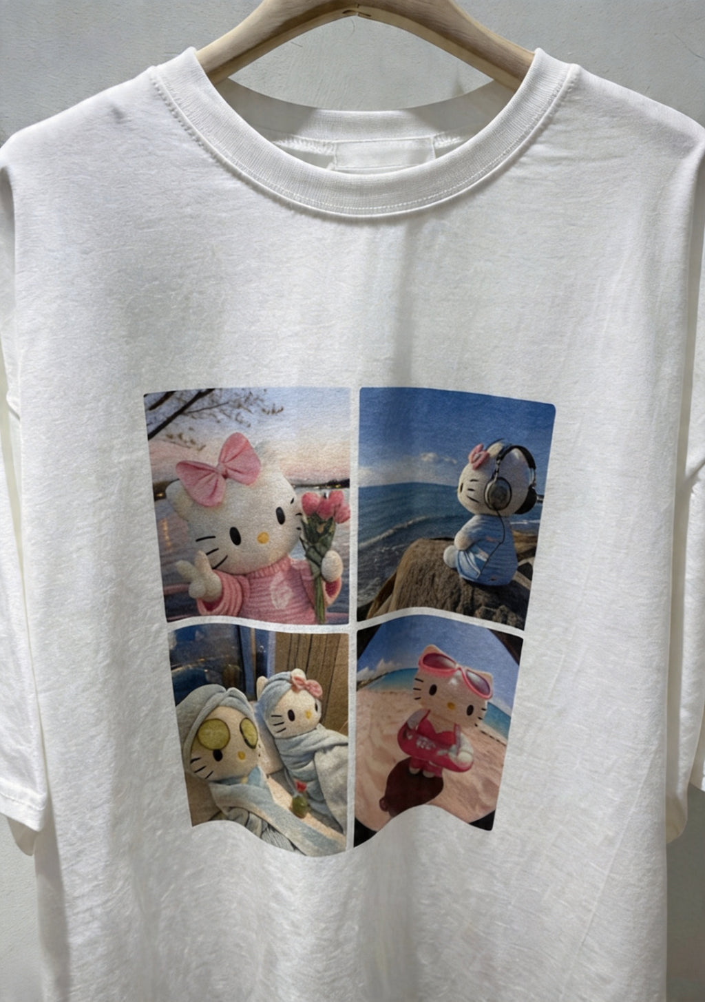 貓咪寬鬆短袖T-shirt (2 COLOURS)