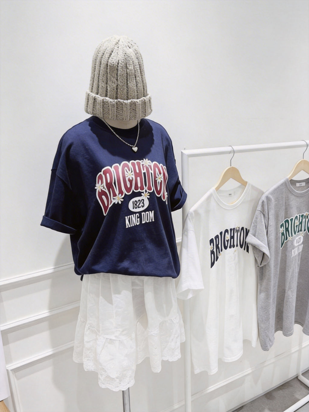 Brighton 雛菊刺繡寬鬆T-shirt