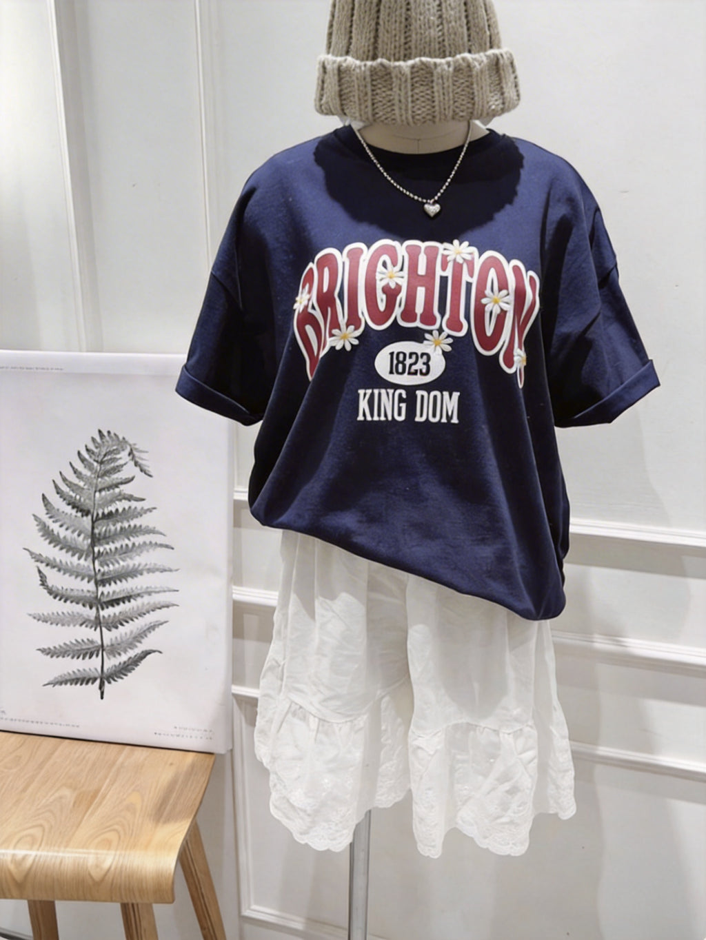 Brighton 雛菊刺繡寬鬆T-shirt