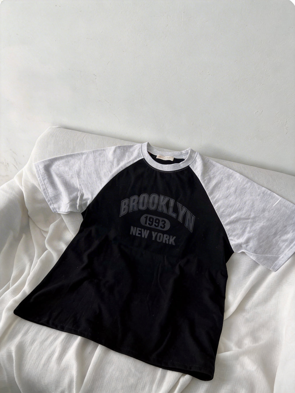 Brooklyn 1993 拼色T-shirt (4 COLOURS)