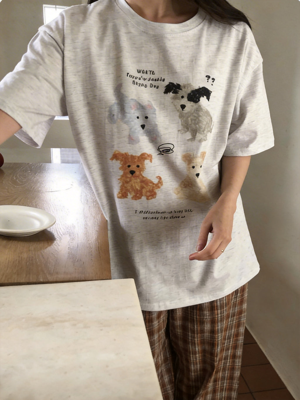 韓國小眾品牌 wearme 海埃皮珀T-shirt (2 COLOURS)