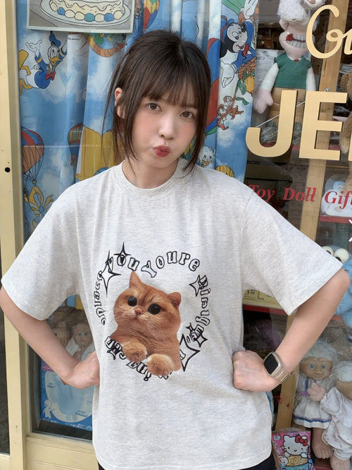 心形貓咪短袖T-shirt (3 COLOURS)