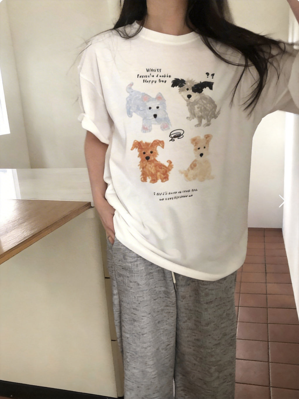 韓國小眾品牌 wearme 海埃皮珀T-shirt (2 COLOURS)