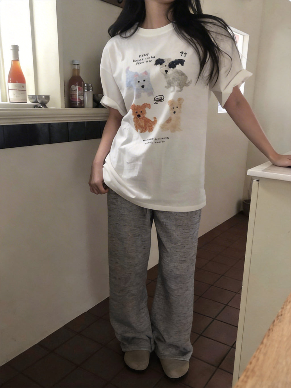 韓國小眾品牌 wearme 海埃皮珀T-shirt (2 COLOURS)