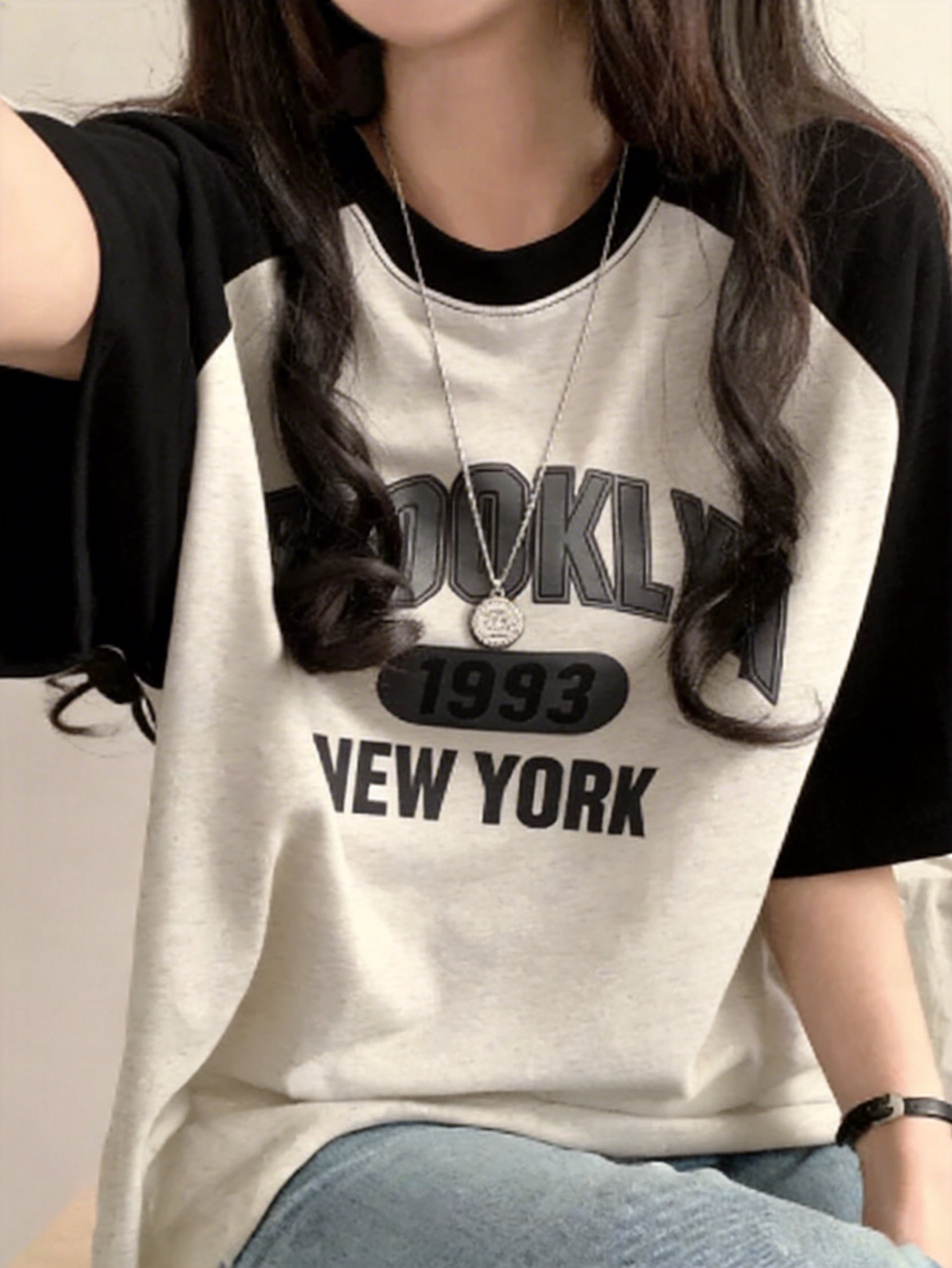 Brooklyn 1993 拼色T-shirt (4 COLOURS)