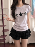 星星按扣短袖T-shirt (4 COLOURS)