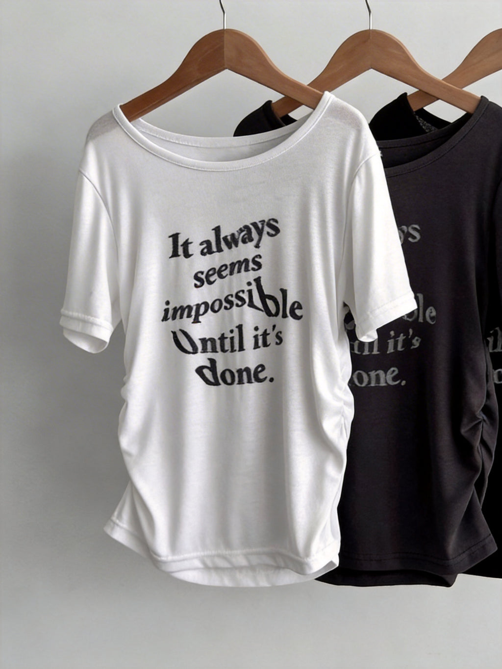 修身印花復古短袖T-shirt (3 COLOURS)