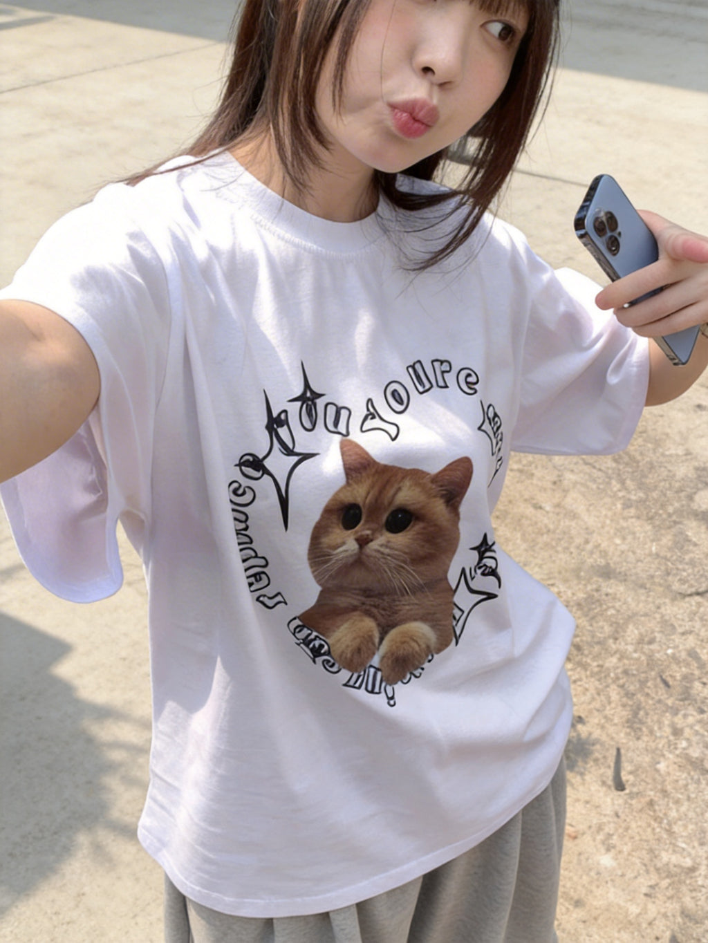 心形貓咪短袖T-shirt (3 COLOURS)