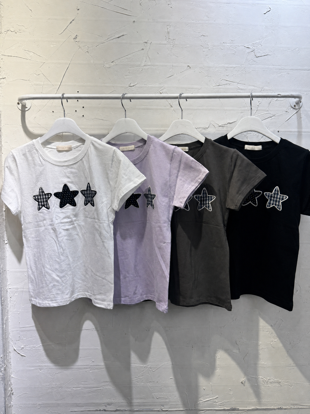 星星按扣短袖T-shirt (4 COLOURS)