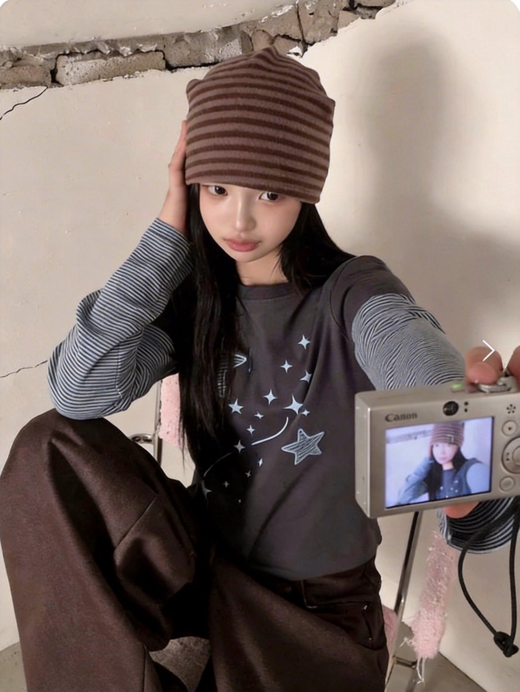夜星層疊長袖T-shirt (4 COLOURS)
