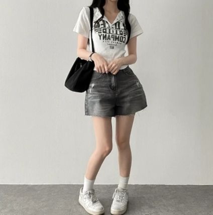 弗蘭基按扣短袖T-shirt (5 COLOURS)