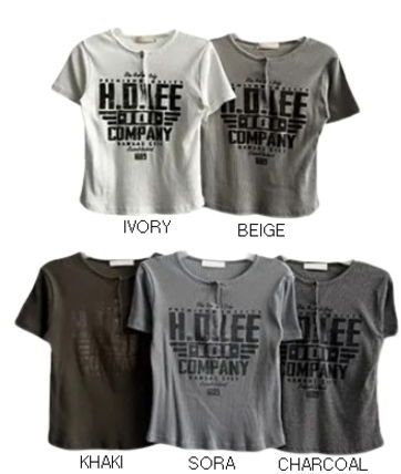 弗蘭基按扣短袖T-shirt (5 COLOURS)